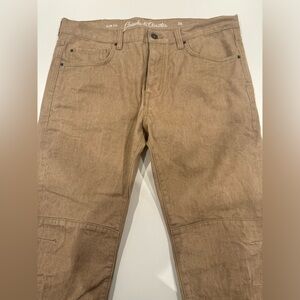 Men’s Crooks & Castles Tan / Beige Jeans with button up fly